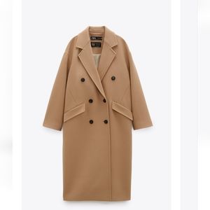 Zara Manteco Wool Blend Oversized Coat